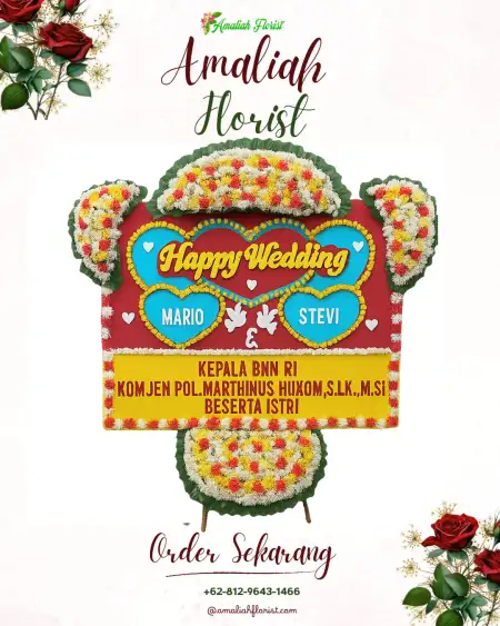 Papan Bunga Pernikahan Jango
